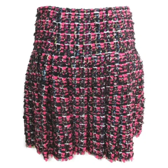 Chanel Pink Tweed Skirt Size 38 2